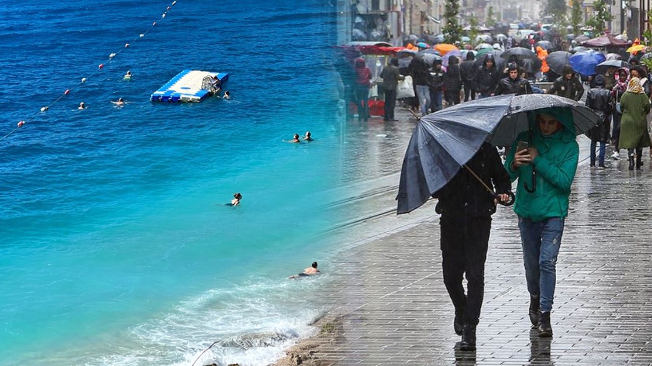 Antalya'da yazdan kalma günler! Denizin keyfini çıkardılar