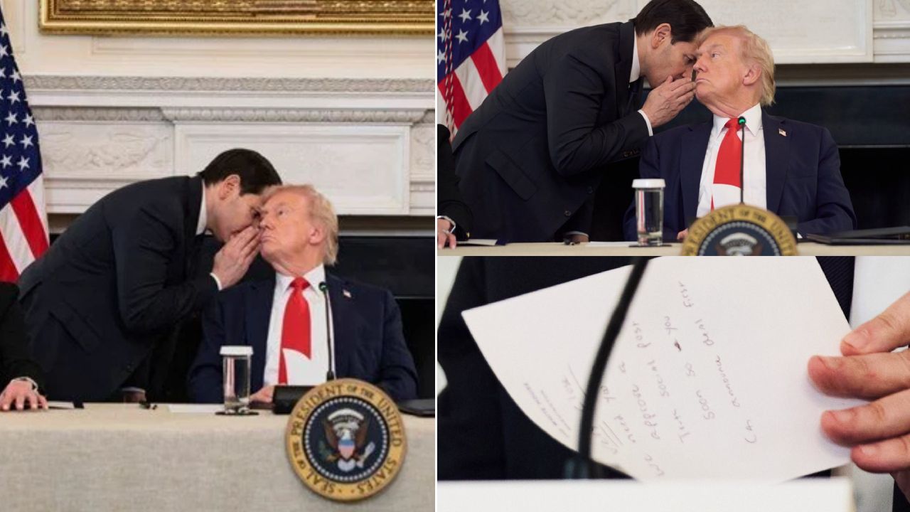 Marco Rubio, Donald Trump'a not getirdi, toplantı erken bitti