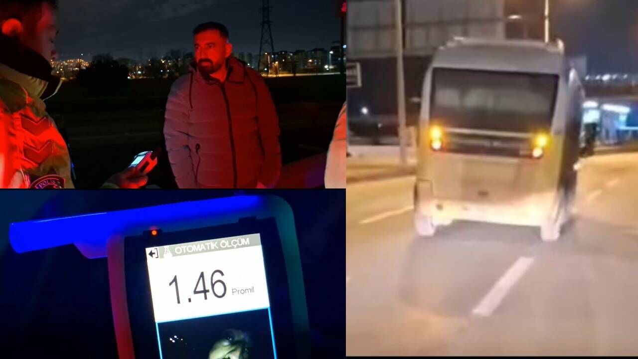 10 kilometre sürdü! Alkollü otobüs şoförü "jant üzerinde" kaçtı