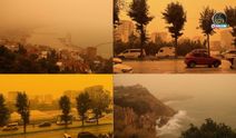 Afrika'dan gelen çöl tozu 4 ilde gökyüzünü turuncuya boyadı! Astım hastası vatandaş zor durumda: Maskeyle de nefes alamıyorum