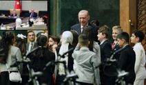 23 Nisan'da Külliye'de renkli görüntüler: Cumhurbaşkanı Erdoğan çocuklarla bir arada