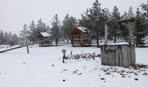 Çorum'un yüksek kesimlerinde beyaz masal