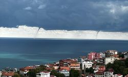 Zonguldak'ta denizde hortum kamerada
