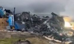 Rusya'da helikopter evin üzerine düştü