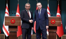 Erdoğan ve KKTC Cumhurbaşkanı Erhürman ortak basın toplantısı düzenledi