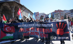Erzurum’da sağlıkçılardan Gazze için 103 haftadır süren sessiz yürüyüş