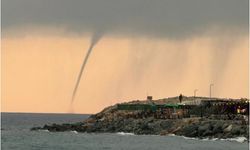 Akdeniz'de hortum kamerada!