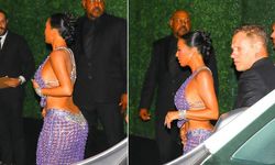 Kim Kardashian, annesinin doğum gününde ışıltısıyla büyüledi