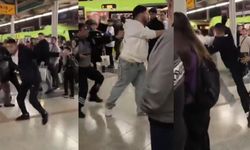 Bursa metrosunda kavga! Yumrukların konuştuğu anlar kamerada