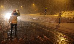 Bolu Dağı'nda yoğun kar yağışı!