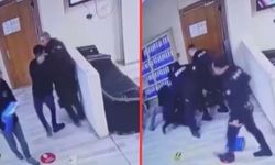Polis merkezinde dehşet veren anlar: Bekçiye saldırıp silahını almaya çalıştı
