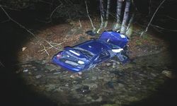 Bursa'da korkutan kaza: Otomobil takla atarak uçuruma düştü