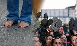 İzmir'de "çıplak ayak" eylemi! Maaşlar yatmadı, işçiler isyan etti