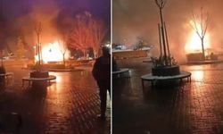 Hastane otoparkında yangın paniği: 2 otomobil kül oldu