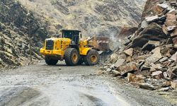 Şırnak'ta şiddetli yağış hayatı olumsuz etkiledi: Kayalar yollara düştü