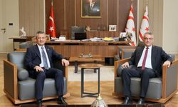 KKTC Cumhurbaşkanı Erhürman, Özgür Özel’i ağırladı