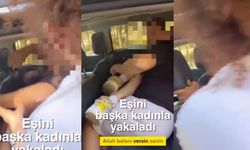 Kocasını başka kadınla basan kadının gazabı kamerada