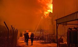 Antalya'da soğuk hava deposunda yangın çıktı