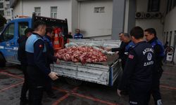 Mersin'de kamyonette 500 kilogram bozuk et ele geçirildi