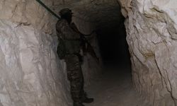 Suriye'de teröristlerin inşa ettiği tüneller görüntülendi