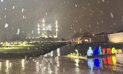 Edirne'de kar yağışı etkili oluyor
