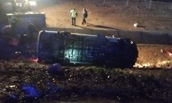 Mersin'de işçi servisi uçuruma yuvarlandı: 13 yaralı