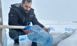 Erzurum buz kesti!  Su hatları dondu, vatandaşlar susuz kaldı