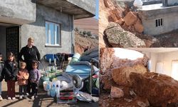 Cizre’de heyelan dehşeti: Dev kayalar evin üzerine düştü