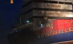 Odessa'da Rusya'nın saldırısında Türk gemisinin isabet aldığı anlara ilişkin görüntüler ortaya çıktı