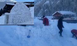 Ayder Yaylası'ndaki iglolar dikkat çekiyor