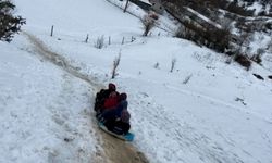 Bolu'nun köylerindeki kar eğlencesi kayak merkezlerini solladı