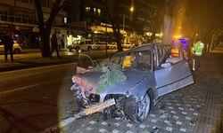 Bursa'da feci kaza: Otomobil ağaca çarptı