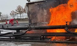 Diyarbakır’da ham petrol havuzunda yangın