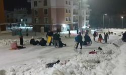 Gölbaşı'nda karın keyfini çocuklar çıkardı