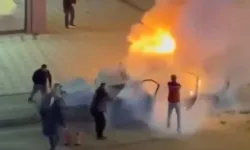 Esnaf yangın tüpleriyle seferber oldu