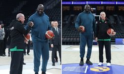 Cumhurbaşkanı Erdoğan ile Shaquille O'Neal'ın atış düellosu kamerada!