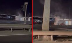 Metrobüste yangın paniği! Yolcular hızla tahliye edildi