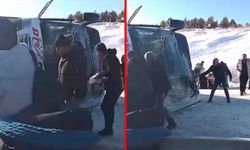 Yolcu otobüsü devrildi: 17 kişi yaralandı