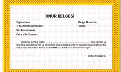 Onur belgesi nasıl alınır, şartları nelerdir? MEB onur belgesi kimlere verilir ve e-Okul'da görünür mü?