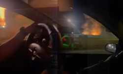 Aksiyon filmlerini aratmayan görüntüler! Venezuela'da vatandaşlar patlamadan böyle kaçtı