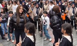 Simge Sağın Galata sokaklarını sahneye çevirdi! Görenler telefonuna sarıldı