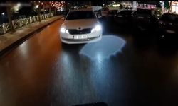 Tekirdağ'da motosiklet ile otomobil kafa kafaya çarpıştı: O anlar kamerada