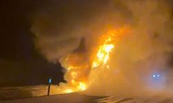 Şanlıurfa'da TIR alev alev yandı: Sürücü son anda kurtuldu