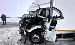 Kars'ta zincirleme kaza: İtfaiye aracına bile çarptılar