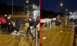 Aydın'da sele kapılan minibüste can pazarı!