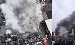 Başakşehir'de sanayi sitesinde yangın: 4 dükkana sıçradı! Alevler kontrol altında