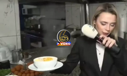 Kanal D muhabirinin canlı yayında zor anları: Sakatat çekiminde kusacaktı