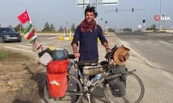 Bisikletiyle dünya turuna çıktı, Türkiye’ye Şanlıurfa’dan giriş yaptı