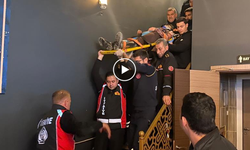 Havalandırma boşluğuna düşen kadın yaralandı! | VİDEO