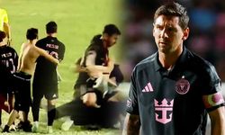 Sahaya atlayan taraftar Messi'yi düşürdü!
